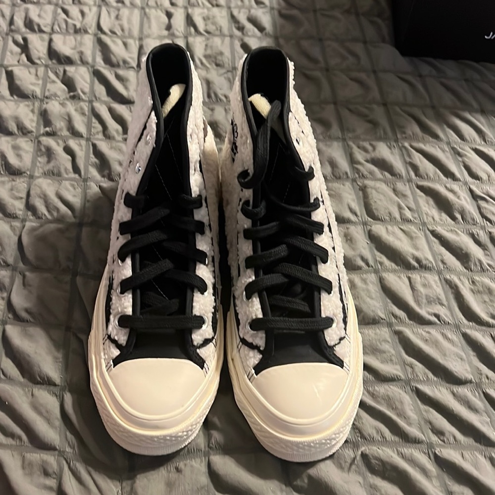 Brand new Converse. Sherpa. Black and white. High top